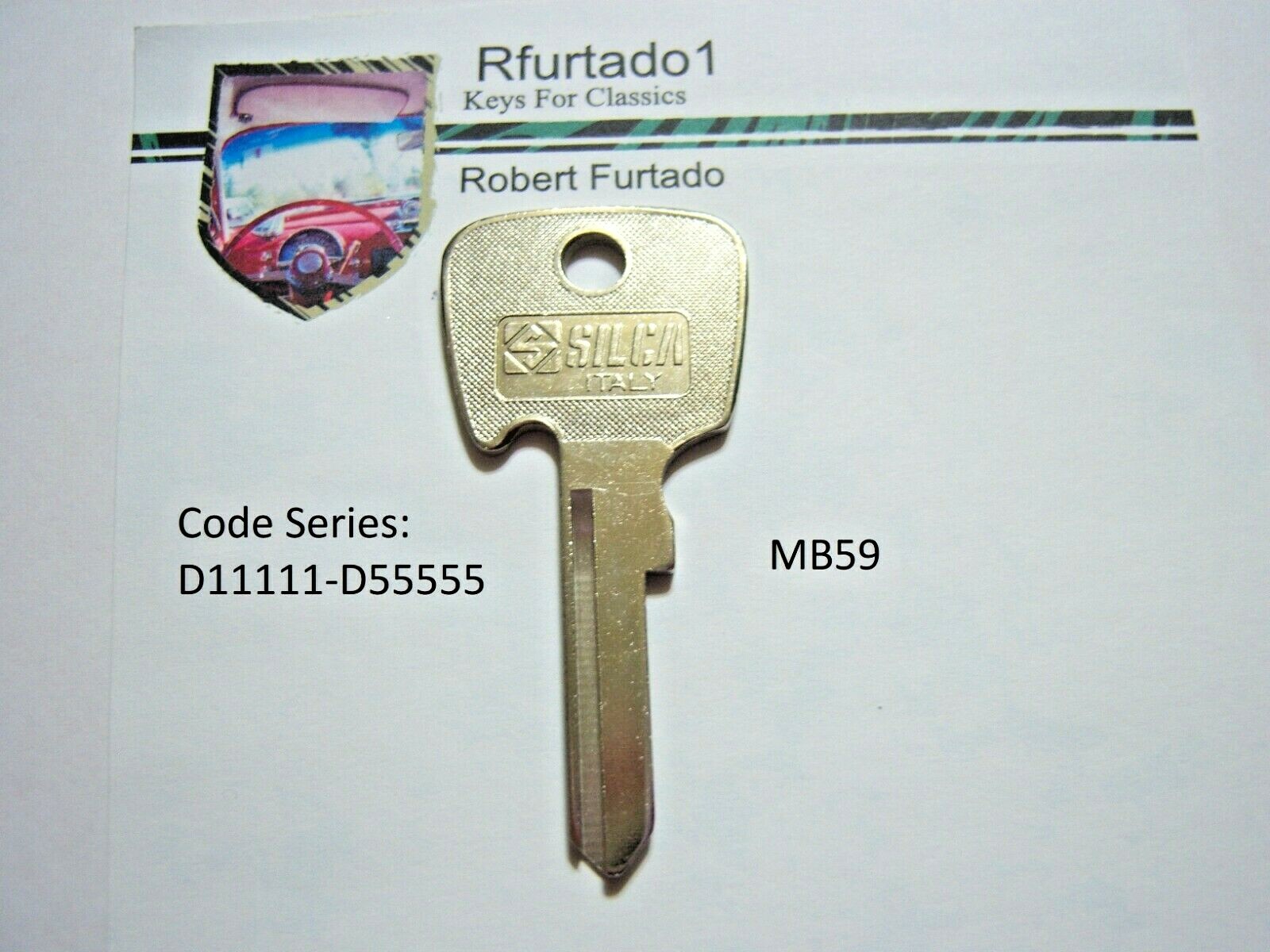 Steel Key Blank - Vintage Mercedes Benz Ignition 1960-68 (see code series) MB59