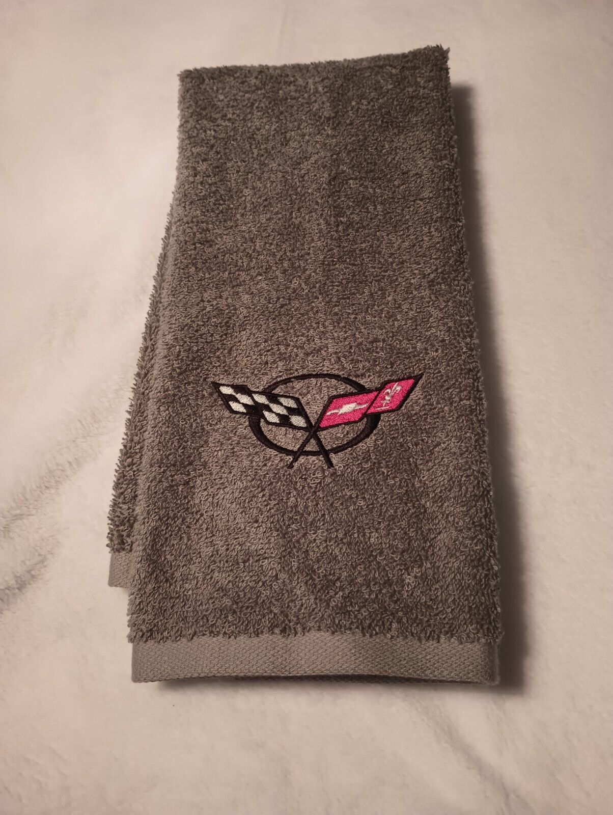 C5 CORVETTE logo / emblem  embroidered on terry cloth hand towel