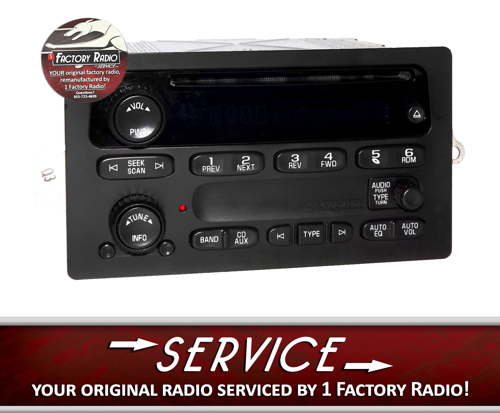 Remanufacture SERVICE for 2005-2009 Chevy GMC Truck Radio AM FM CD Player