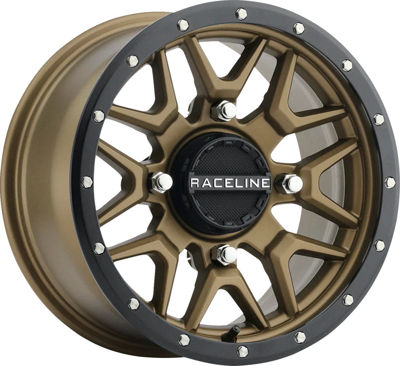 Raceline Krank Wheel 14x7 6+1 Offset 4/137 Black ATV/UTV