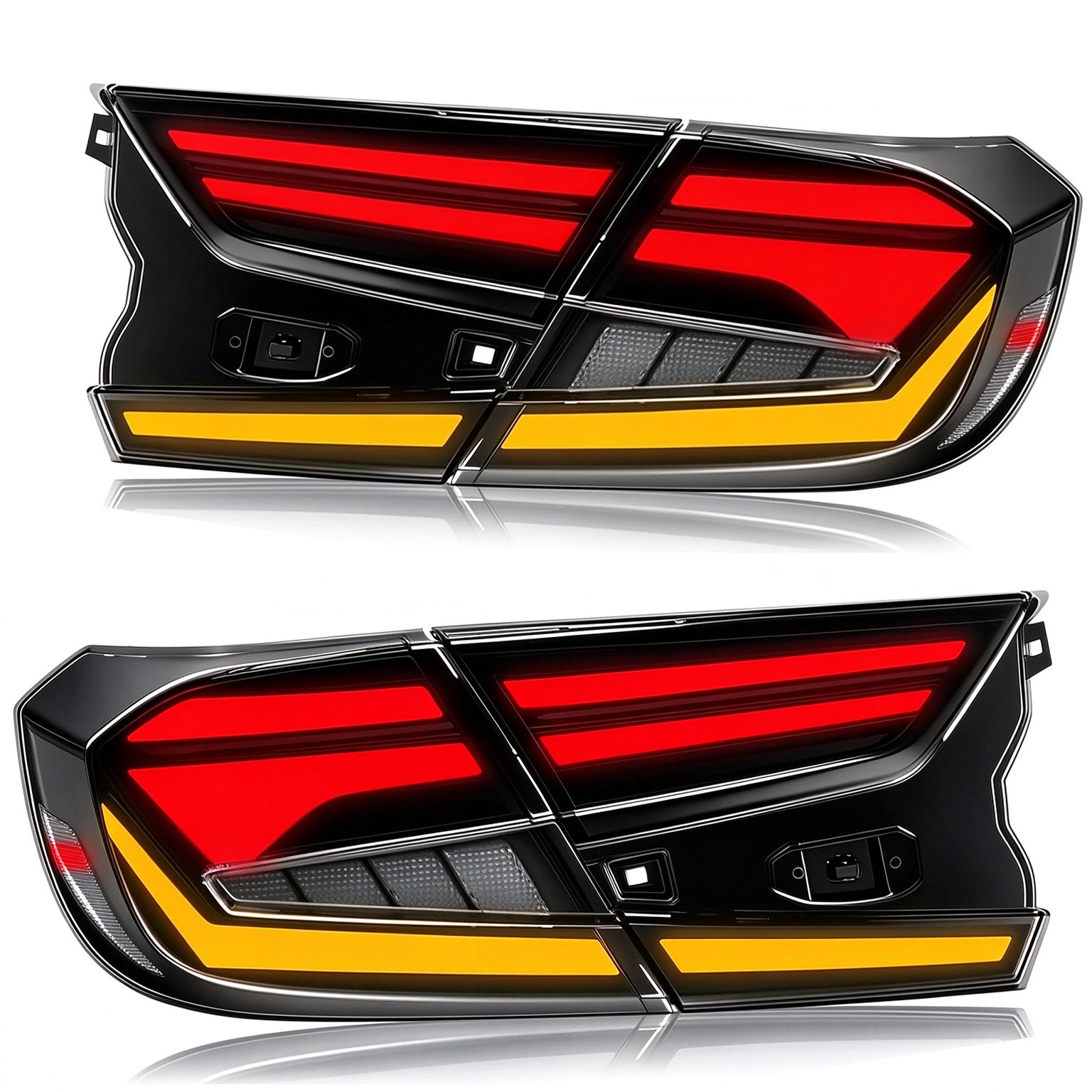 Pair LED Tail Lights for Honda Accord 10Th Gen 2018-2023 Sequential Rear Lamps