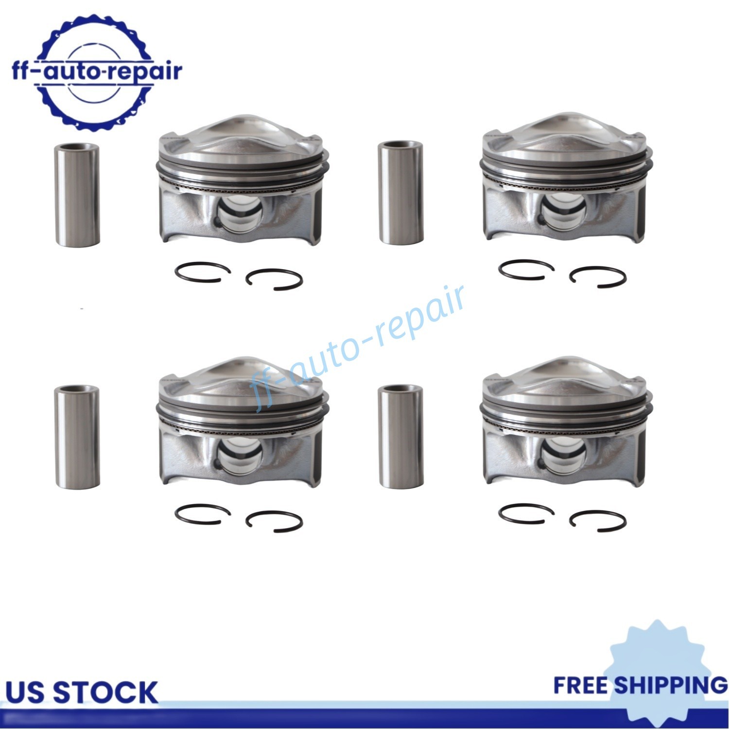 4pcs DS7Z6108F Piston Standard size Complete Piston Set For 2014-2020 Ford 1.5L