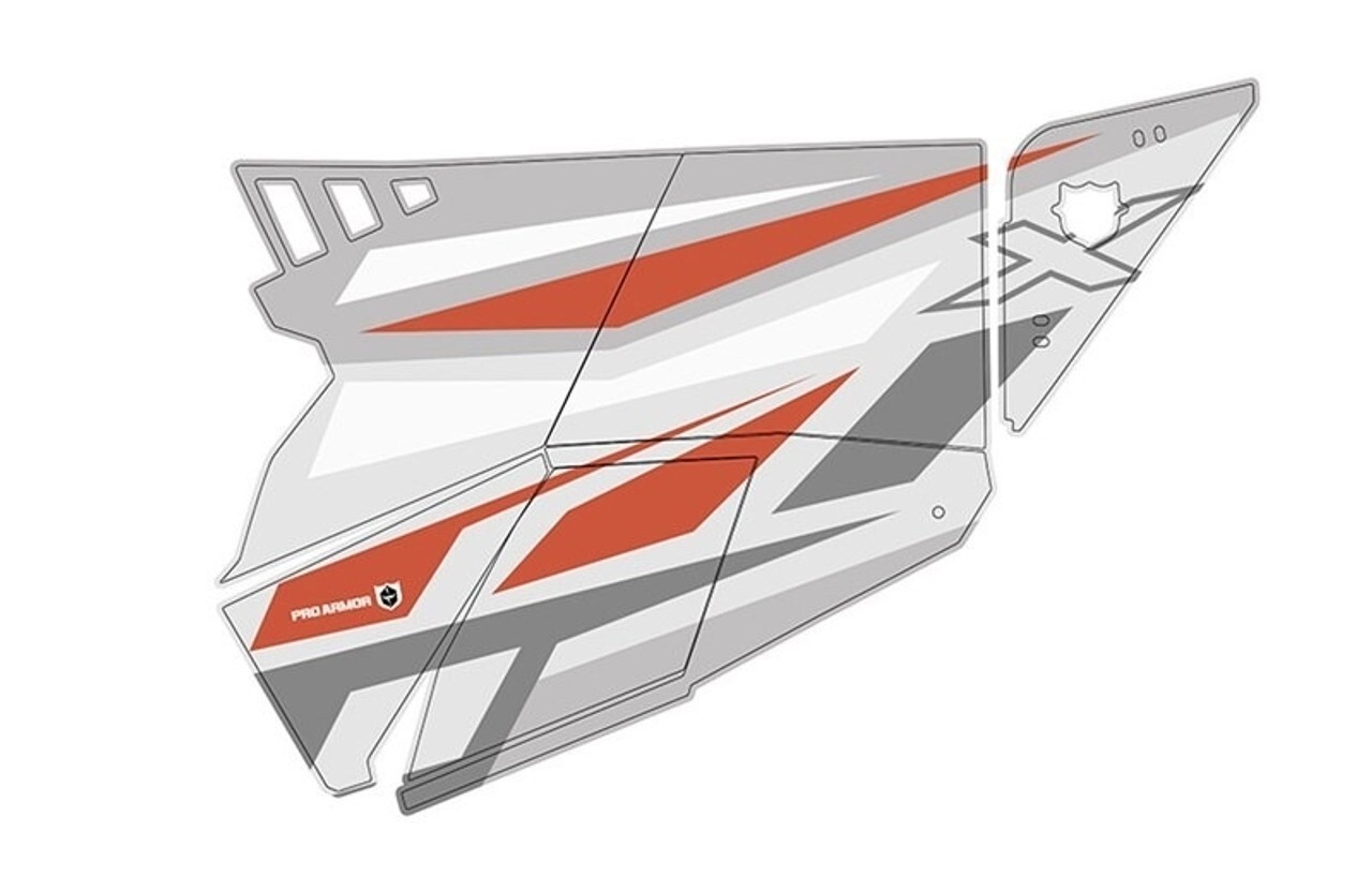 RZR XP 1000 / Turbo White Pearl Stealth Door Graphic Matte Pro Armor P193G500MWP