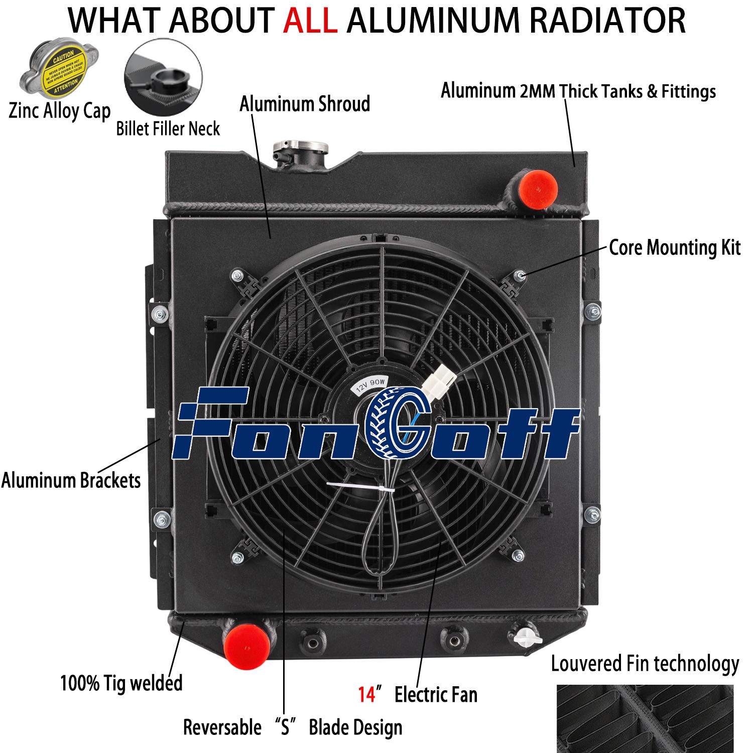3 Rows Radiator+Shroud Fan Fit 1960-1965 Ford Falcon 1965-1966 Ford Mustang USA