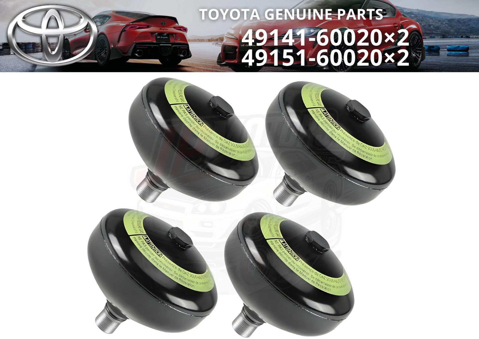 TOYOTA Genuine Suspension Accumulator 49141-60020 49151-60020 LX570 LandCruiser