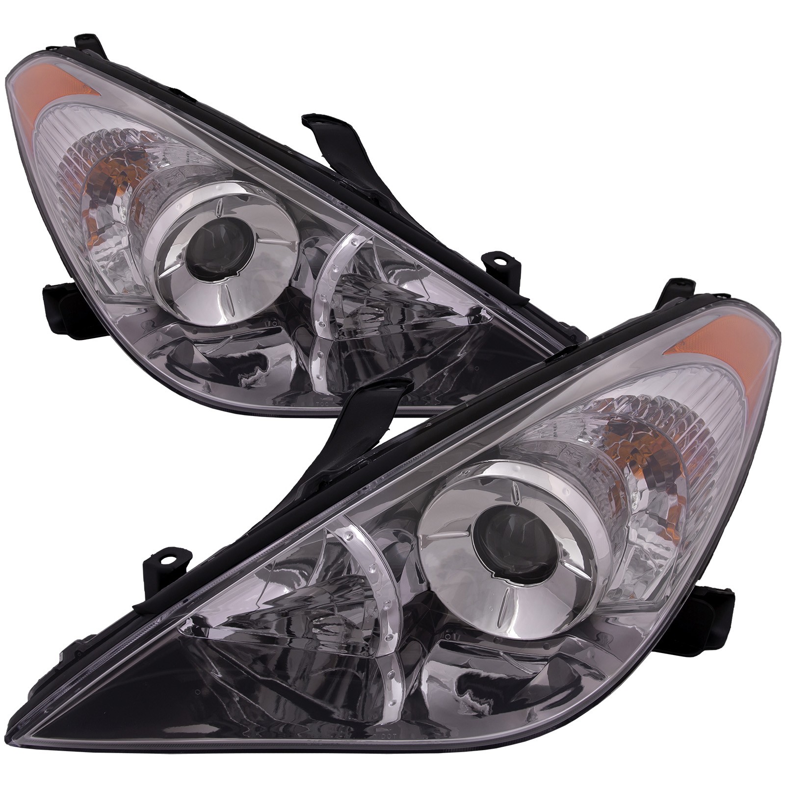 Fits 2004-2006 Toyota Solara Headlights Set TO2502152 TO2503152 Halogen Chrome