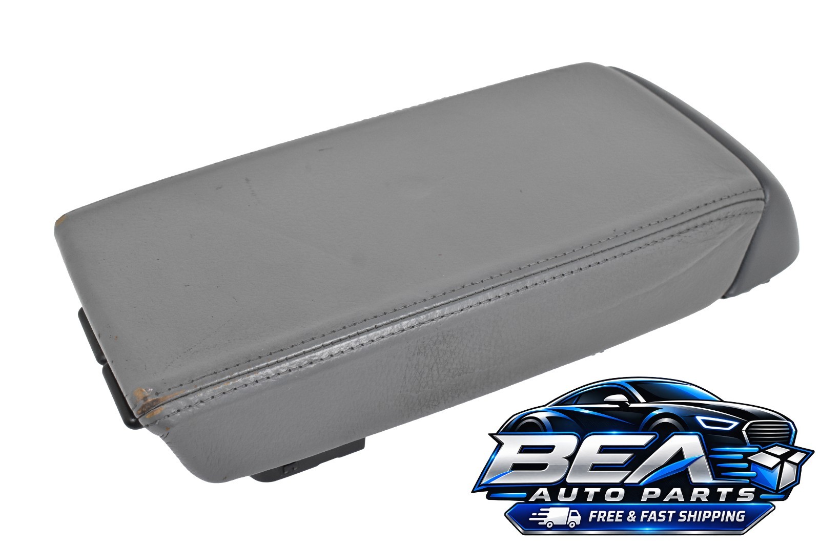 2003-2007 Honda Accord Center Console Light Gray Leather Armrest Lid Cover OEM