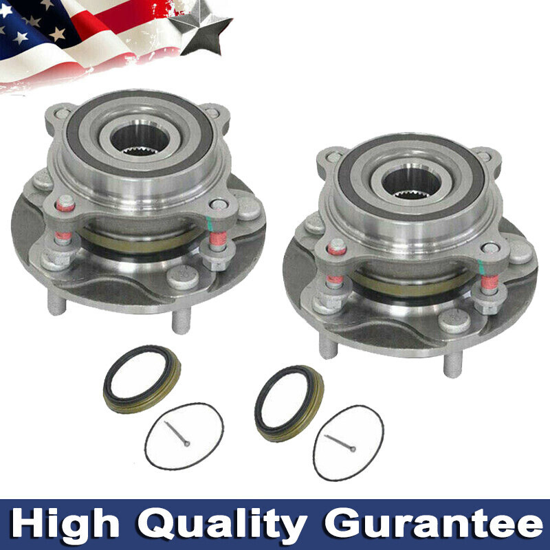 4WD Front Wheel Hub & Bearing Assembly Pair For Toyota Sequoia/Tundra