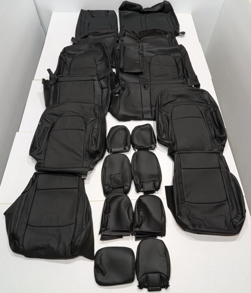 For Nissan Pathfinder SV 8 Passenger 2023-2025 Black Leather Seat Covers KR318