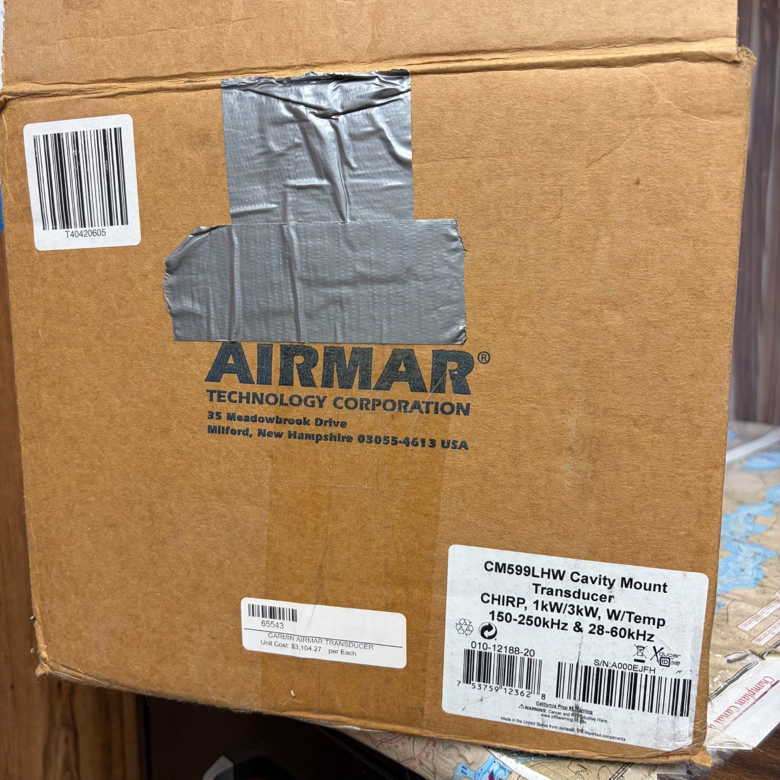 Garmin Airmar CM599LHW Chirp-Ready 2kW-3kW Cavity/Pocket Mount Transducer 