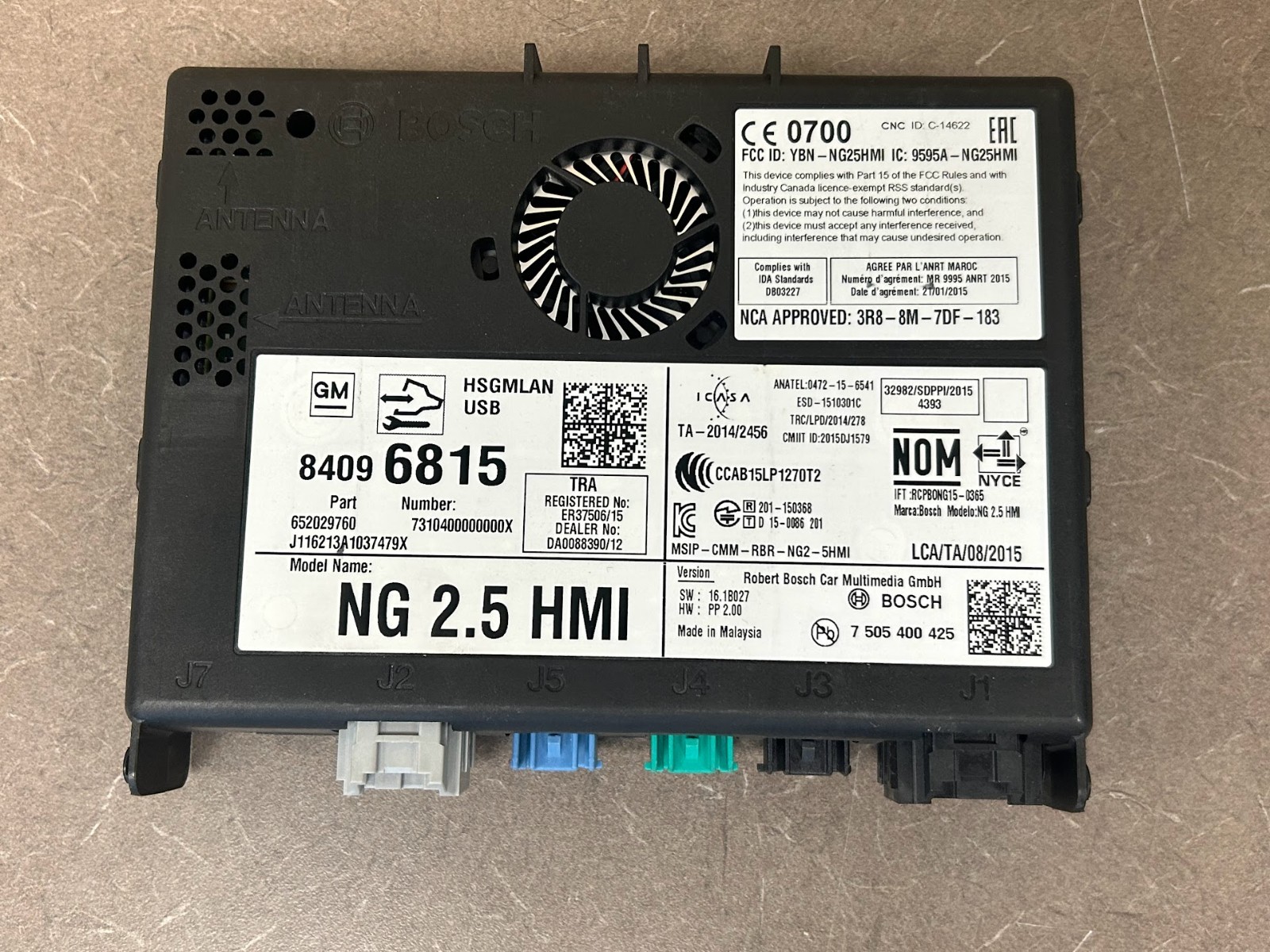 OEM GM Bosch NG 2.5 HMI Module 84096815 652029760 MyLink IntelliLink *READ* #95