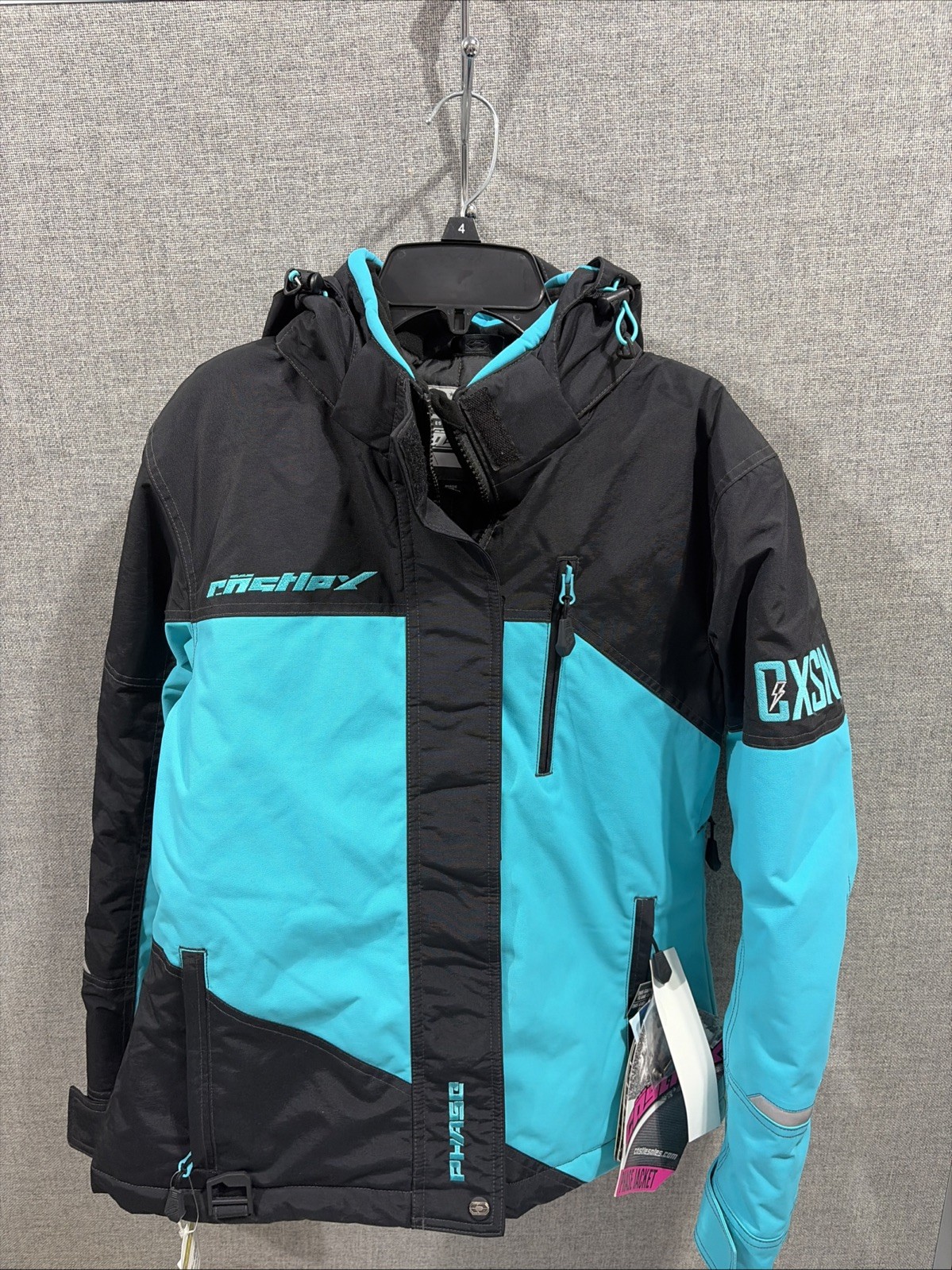 Castle X Ladies Phase Snowmobile Jacket Size S Black/ Turquoise NWT