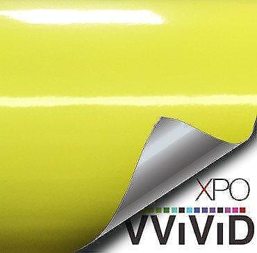VVivid Xpo Gloss Daytona Yellow Vinyl Car Wrap Film | V142