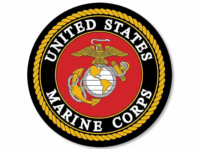 12 inch XL Round Official US Marine Corps Logo Sticker (big car decal) USMC Lic.