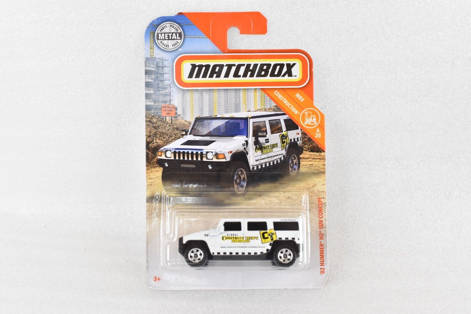 ❤️ Matchbox  '02 Hummer H2 SUV Concept MBX Construction 6/20
