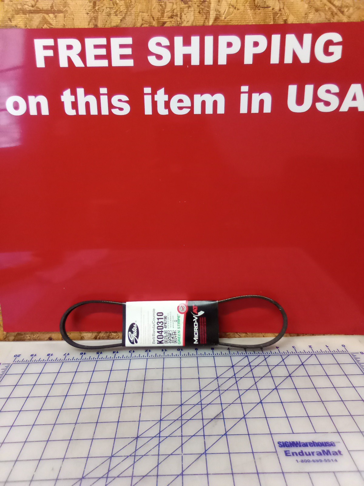 GATES GREEN STRIPE KO40310 MICRO V-BELT, New Old Stock, 