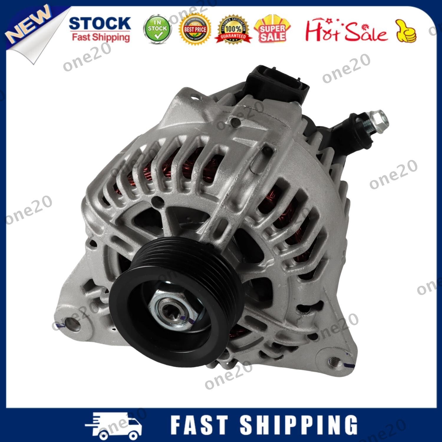 Alternator For Hyundai Tiburon Tucson Sonata Santa Fe Kia Optima 2005-09 2.7L US