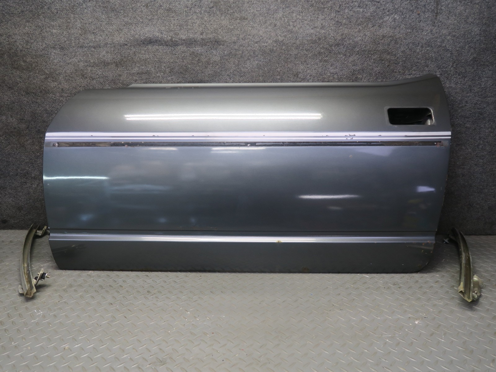 79-83 DATSUN S130 280ZX 2+0 LEFT DOOR SHELL PANEL W GUIDES GRAY OEM