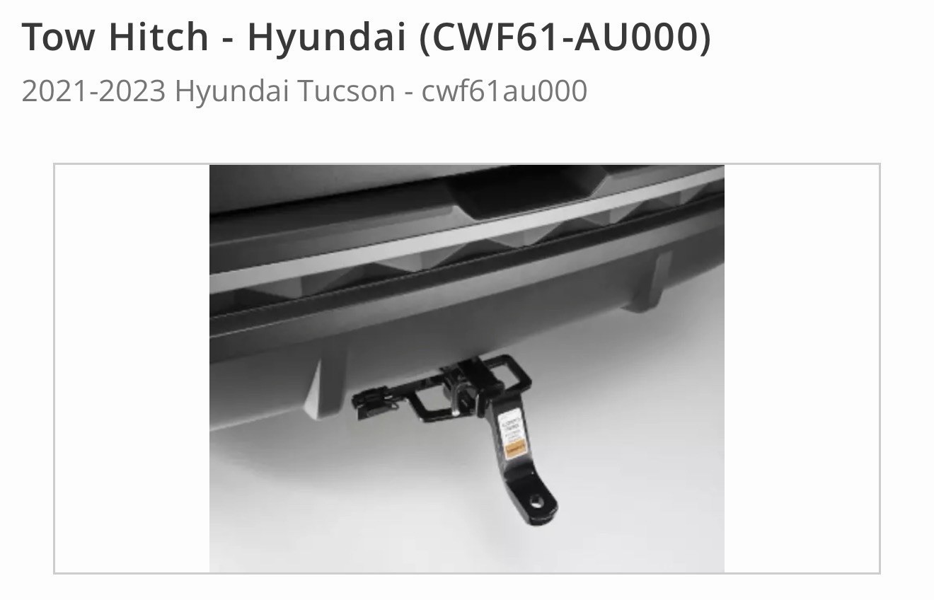 OEM Hyundai Tucson Lifestyle Hitches (2021-2023) | CWF61-AU000