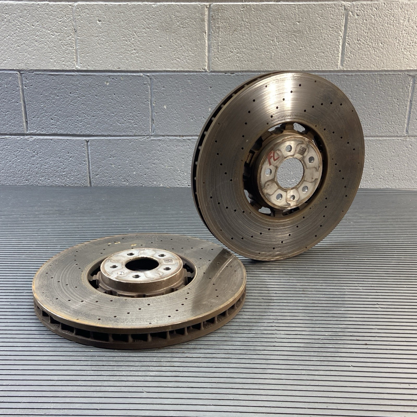 2021-2026 Audi RS6 C8 4.0L Brake Disc Rotor 420mm Front 39K Miles Set of 2 OEM