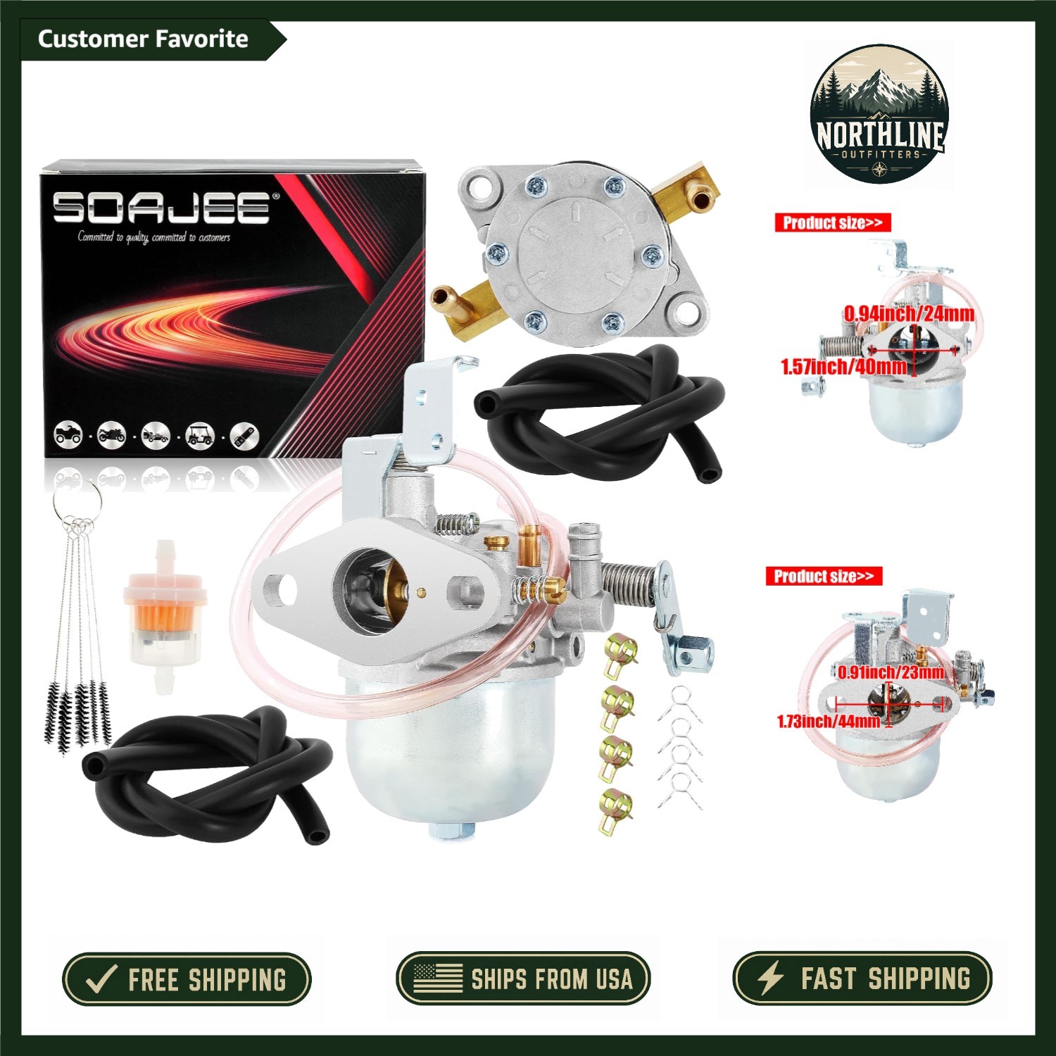 Carburetor and Pump Replacement for EZGO 2-Cycle Golf Carts 1980-1987, OEM Specs