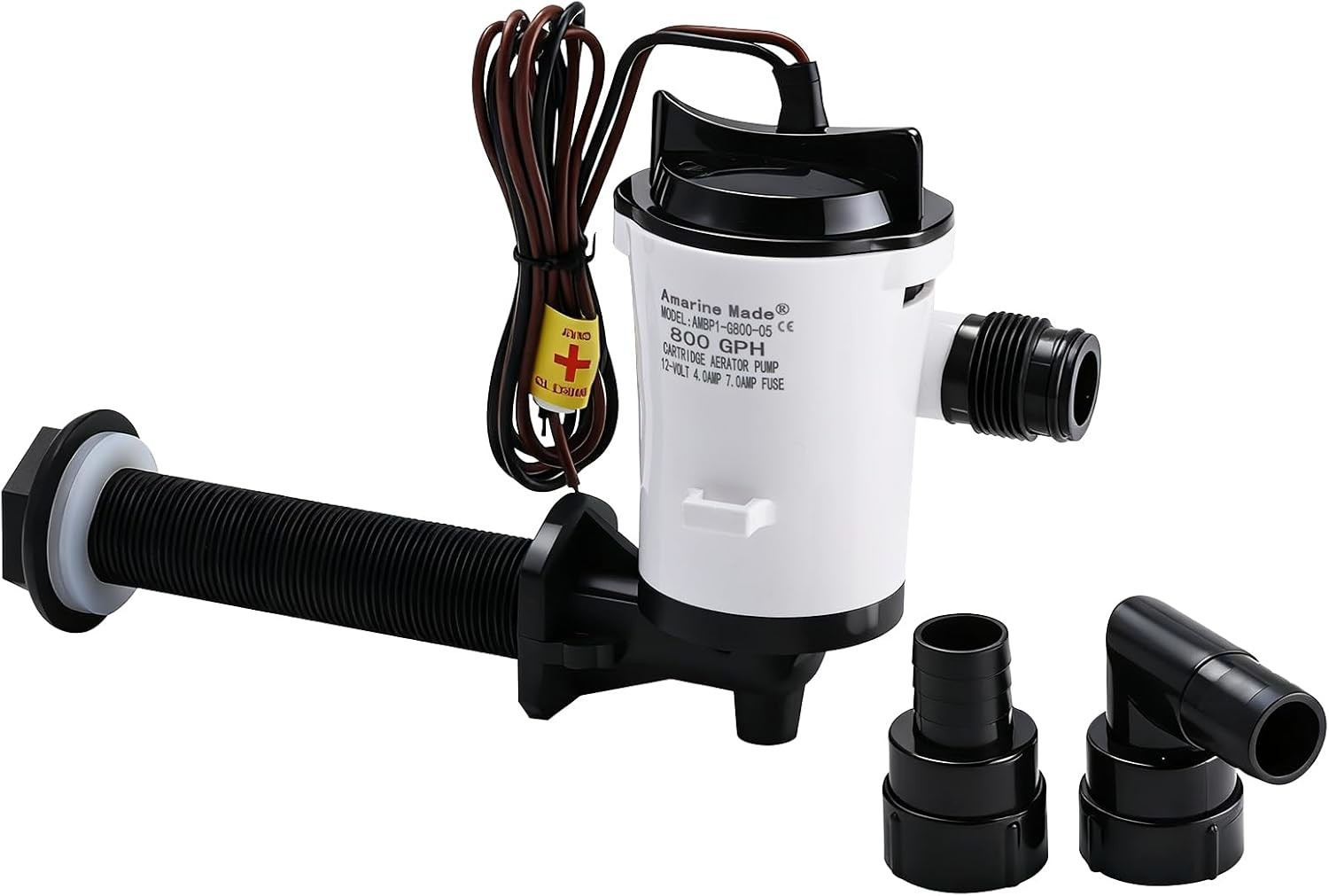 Amarine Made 12V 800 GPH Livewell Live Well Pump Boat Tank Aerator Bilge Pump US