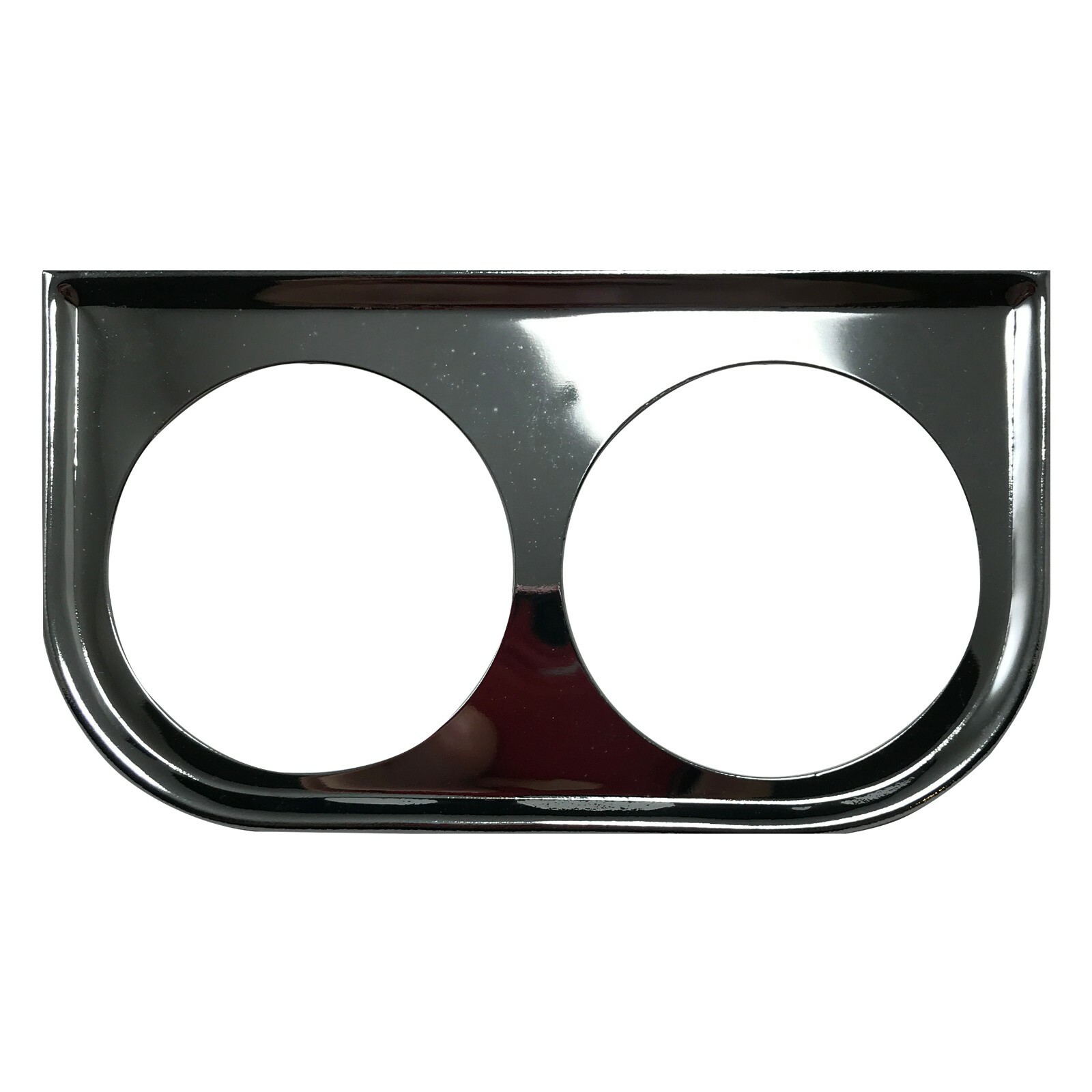 Universal Metal Chrome Under Dash Double Gauge Mounting Panel 2-1/16 Inch