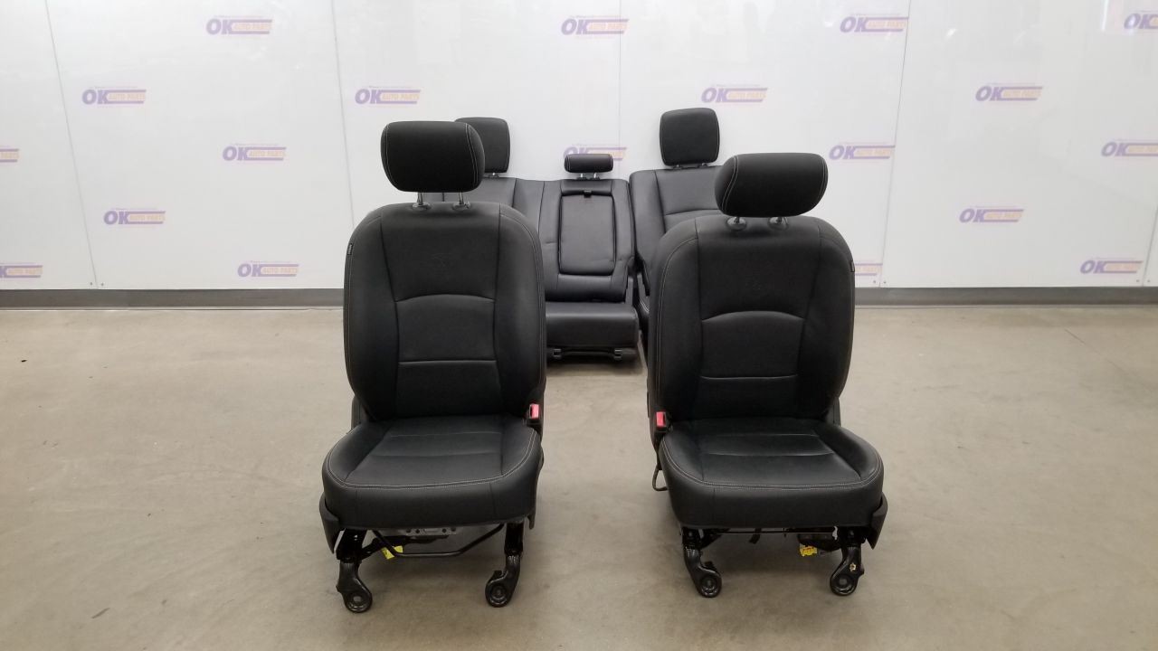 15 DODGE RAM 1500 BIGHORN COMPLETE KATZKIN INTERIOR SEAT SET FRONT AND REAR BLK