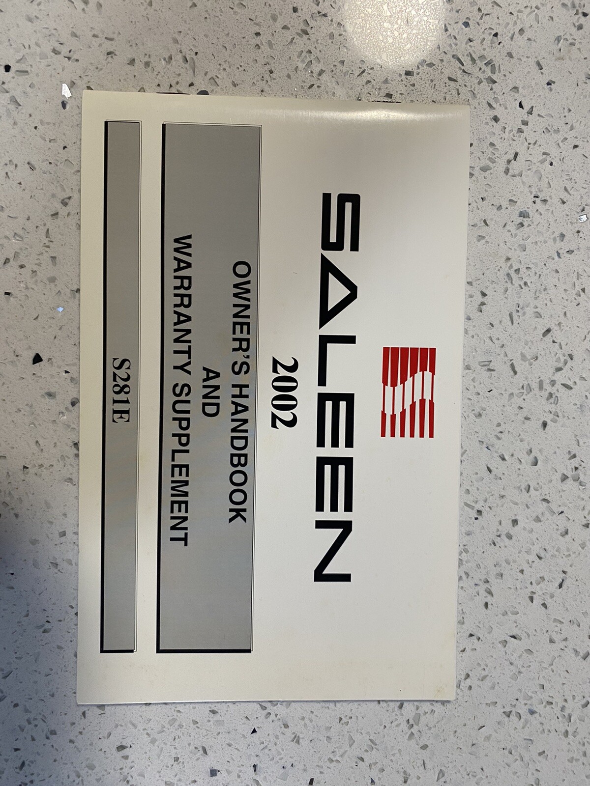 Authentic Mustang Saleen 2002 S281E Owner's Handbook Extreme Rare
