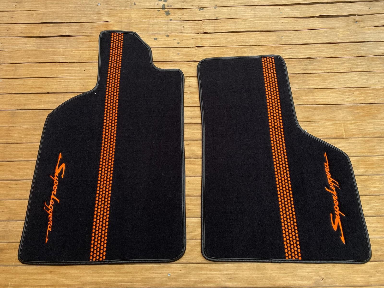 For Lamborghini Gallardo Superleggera Black Floor mat Carpets 2pcs 2004-2014