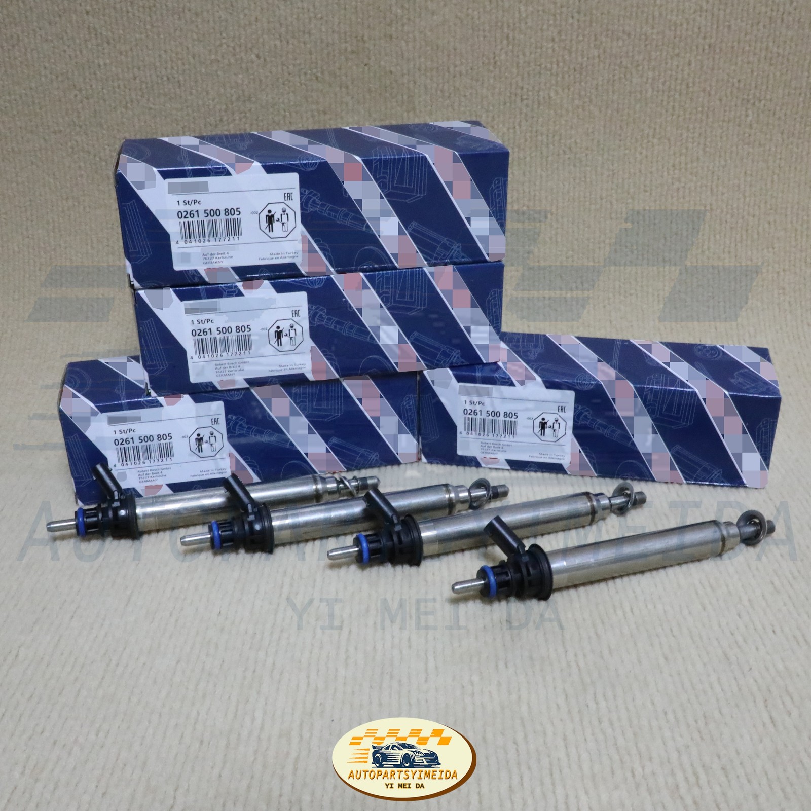 4PCS Bosch Fuel Injector 0261500805 for Mercedes Benz W205 AMG W222 W463 X253