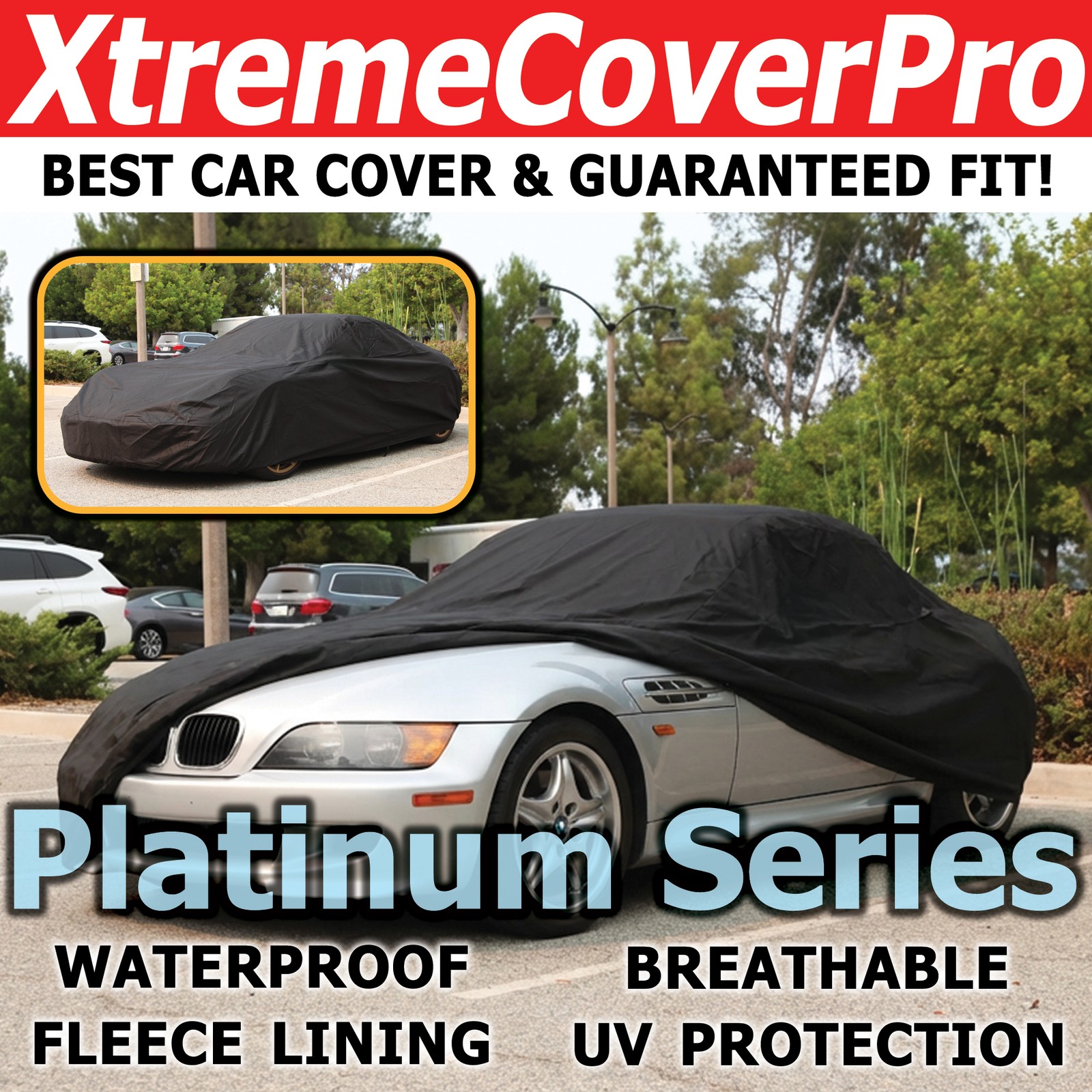 1998 1999 2000 2001 2002 BMW M Coupe Waterproof Car Cover BLACK