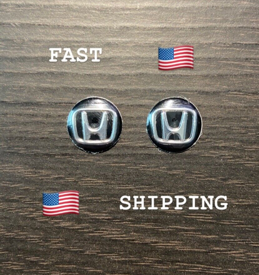 NEW HONDA 2pcs 14mm Circular Key Fob Emblem Sticker Decal Badge  USA