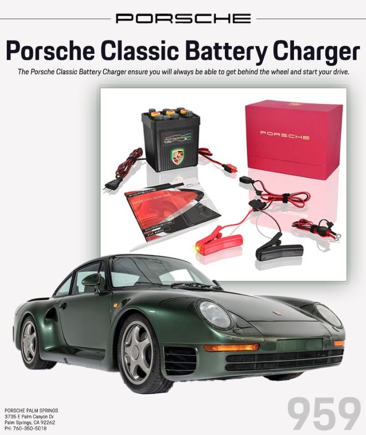 Genuine Porsche 959 Classic Battery Charger/Maintainer PCG-356-611-71