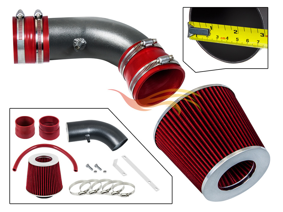 BCP RW RED 2006-2009 Impala SS Monte Carlo 5.3L V8 Ram Air Intake Kit+Filter