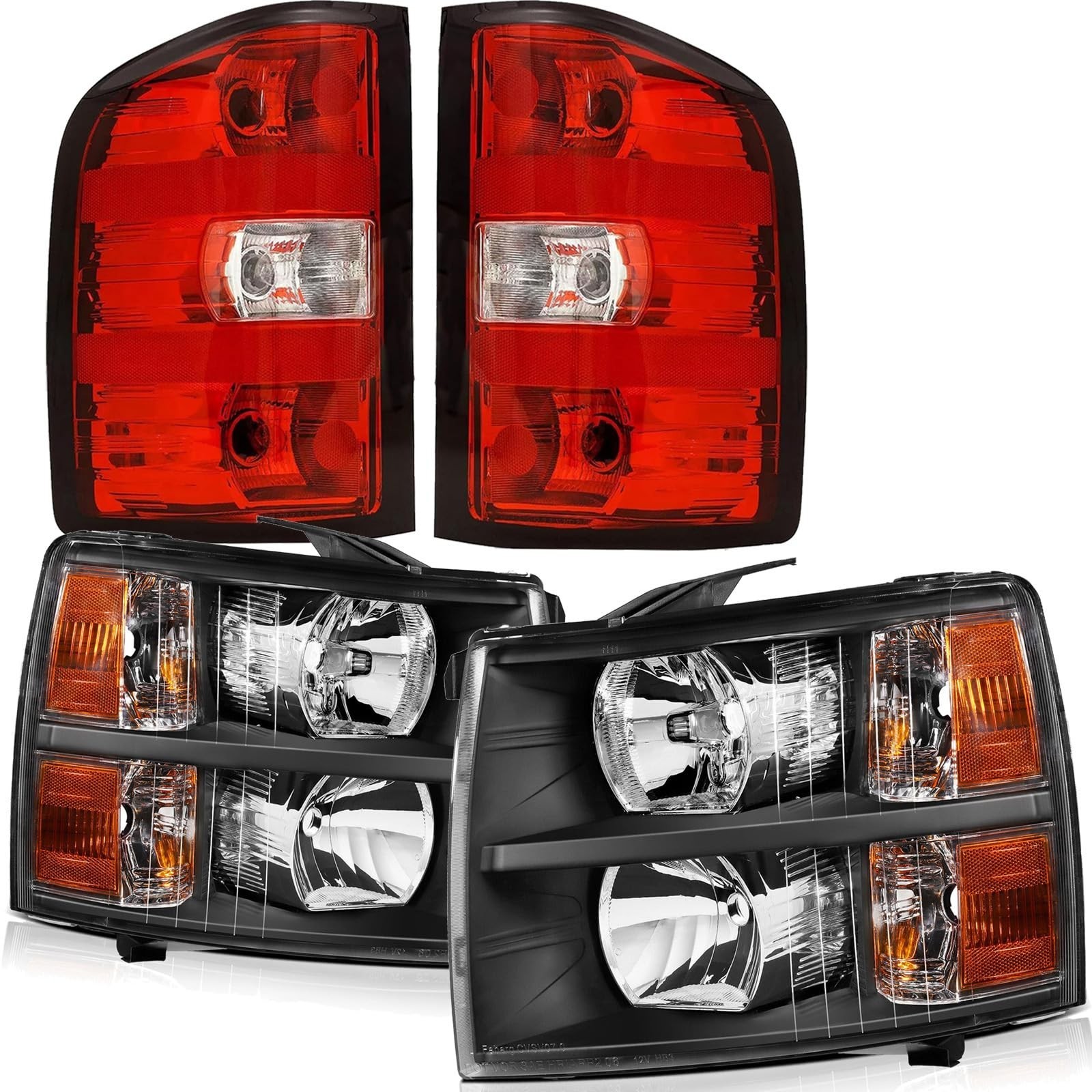 Headlight Taillight Assembly Fit For 2007-2013 Chevy Silverado 1500 2007-2014