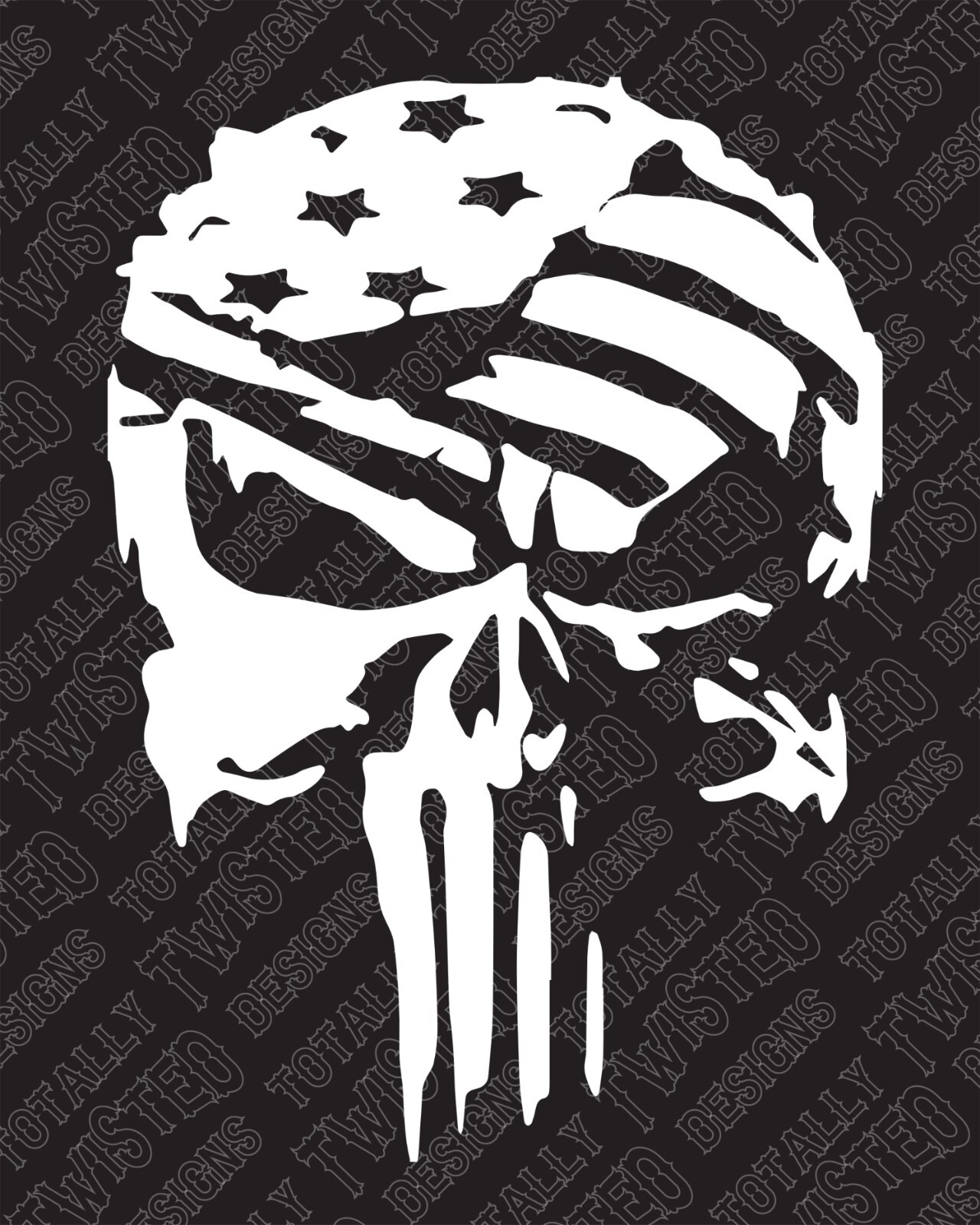 Punisher Flag Skull vinyl decal sticker Car Truck patriotic America 2nd Amend
