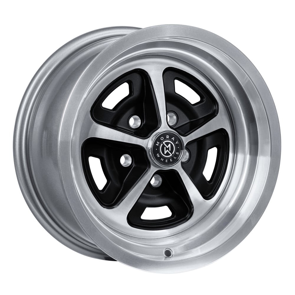Moray Wheels Single Polished/ Gloss Black 15\