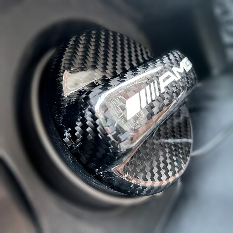Carbon Fiber Gas Fuel Cap Cover For Mercedes Benz C300 C63S E63S E55 AMG GTS