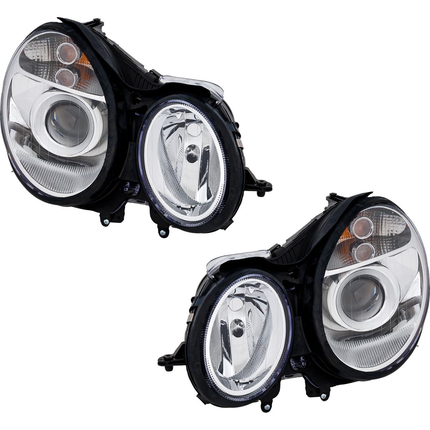 Halogen Headlight Set LH RH For 2003-2006 Mercedes Benz E320 E350 E500 E55 AMG