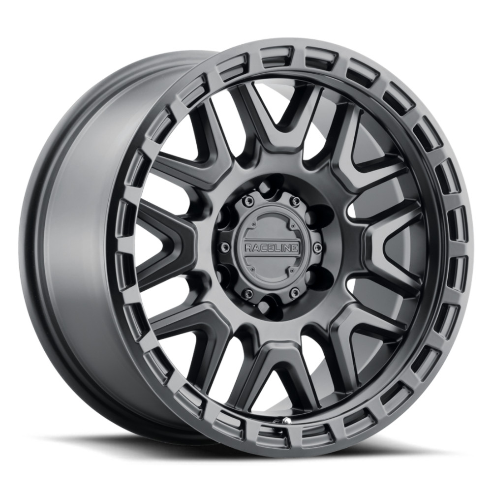 Raceline Wheels Krank 953B 17x8.5 6x5.5 0mm Satin Black 953B-78560-00