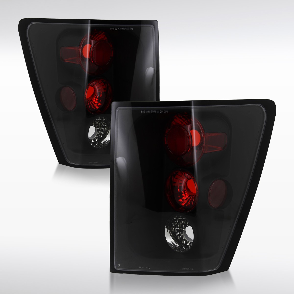 Fit 2005-2006 Jeep Grand Cherokee Black Rear Tail Lights Brake Lamps Left+Right Fit 2005-2006 Jeep Grand Cherokee Black Rear Tail Lights Brake Lamps Left+Right