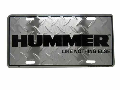 Hummer Diamond Embossed License Plate Tag Wall Sign Cave FAST USA SHIPPING