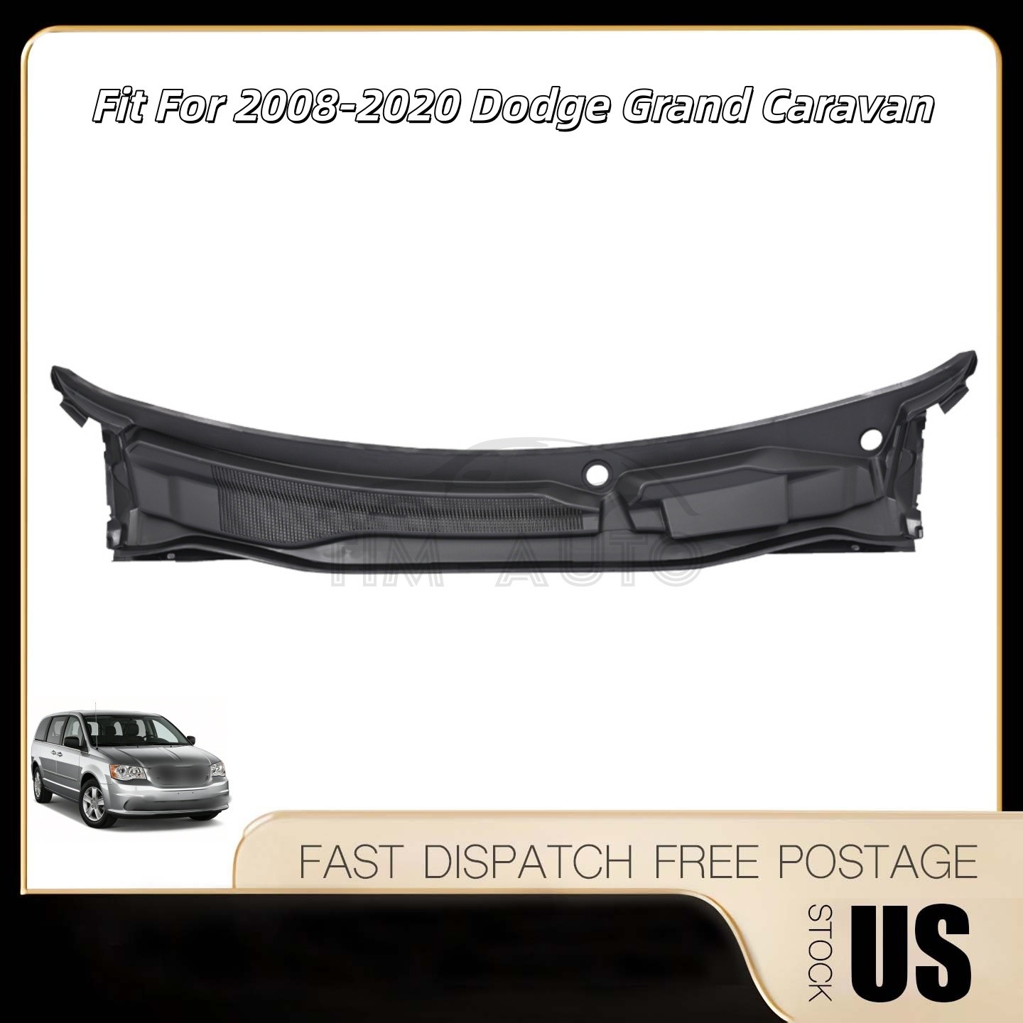 Windshield Wiper Cowl Grille Panel For 2008-2020 Dodge Grand Caravan 5113548AC