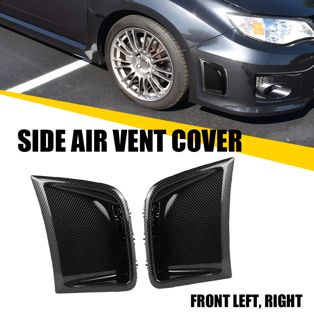 Carbon Fiber Bumper Side Air Vent Cover Trim For 2008-14 Subaru Impreza WRX STI