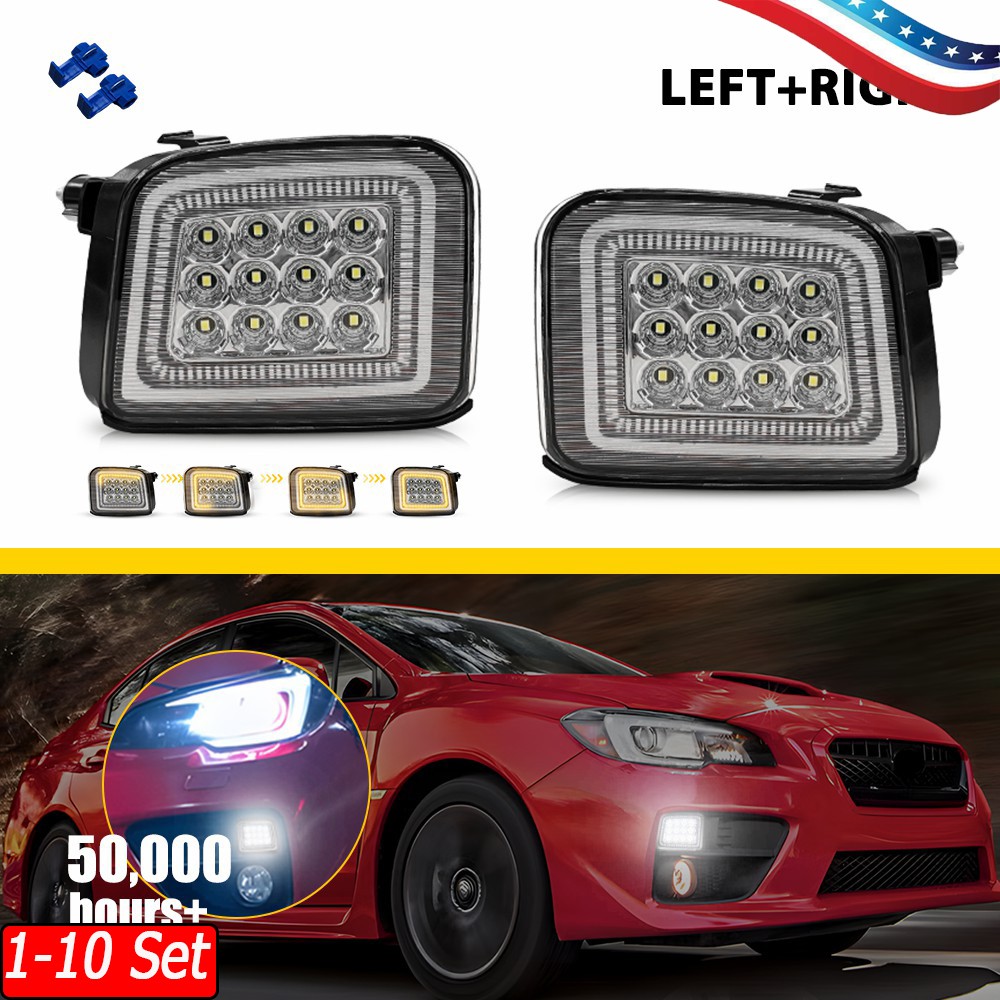 1-10x Upgrade Clear Switchback LED DRL Kit For 17 WRX Turbo 15-21 WRX 15-17 STI