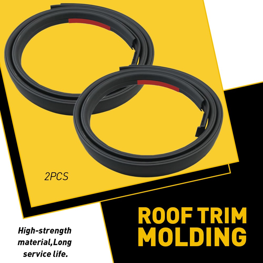 LEFT & RIGHT ROOF DRIP MOLDING Trim Fit 2007-2020 Tundra Double Cab 755520C050