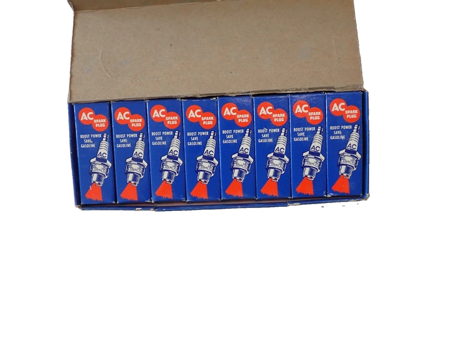 NOS AC 43-5 Spark Plugs 1953-1957 Corvette 6 Cyl & V8 NCRS 5569811 Box of 8 WOW