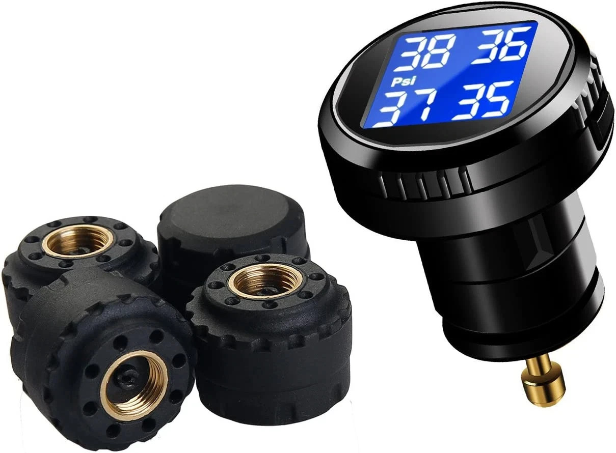 Wireless Tire Pressure Monitoring System TPMS for Small Size 4-tire 4 Cap