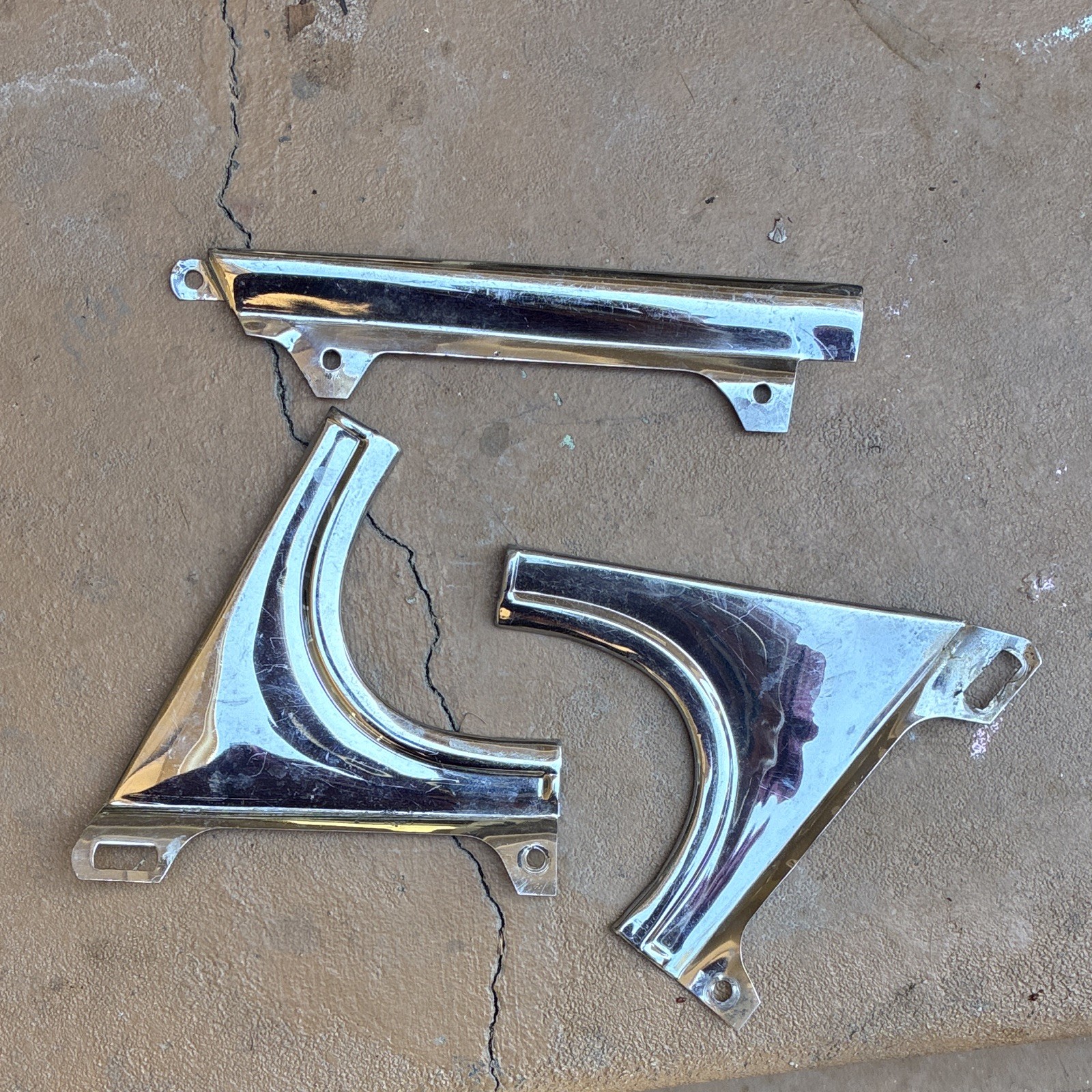 1953-54 Chevrolet Hardtop Rear Glass Corners Moldings